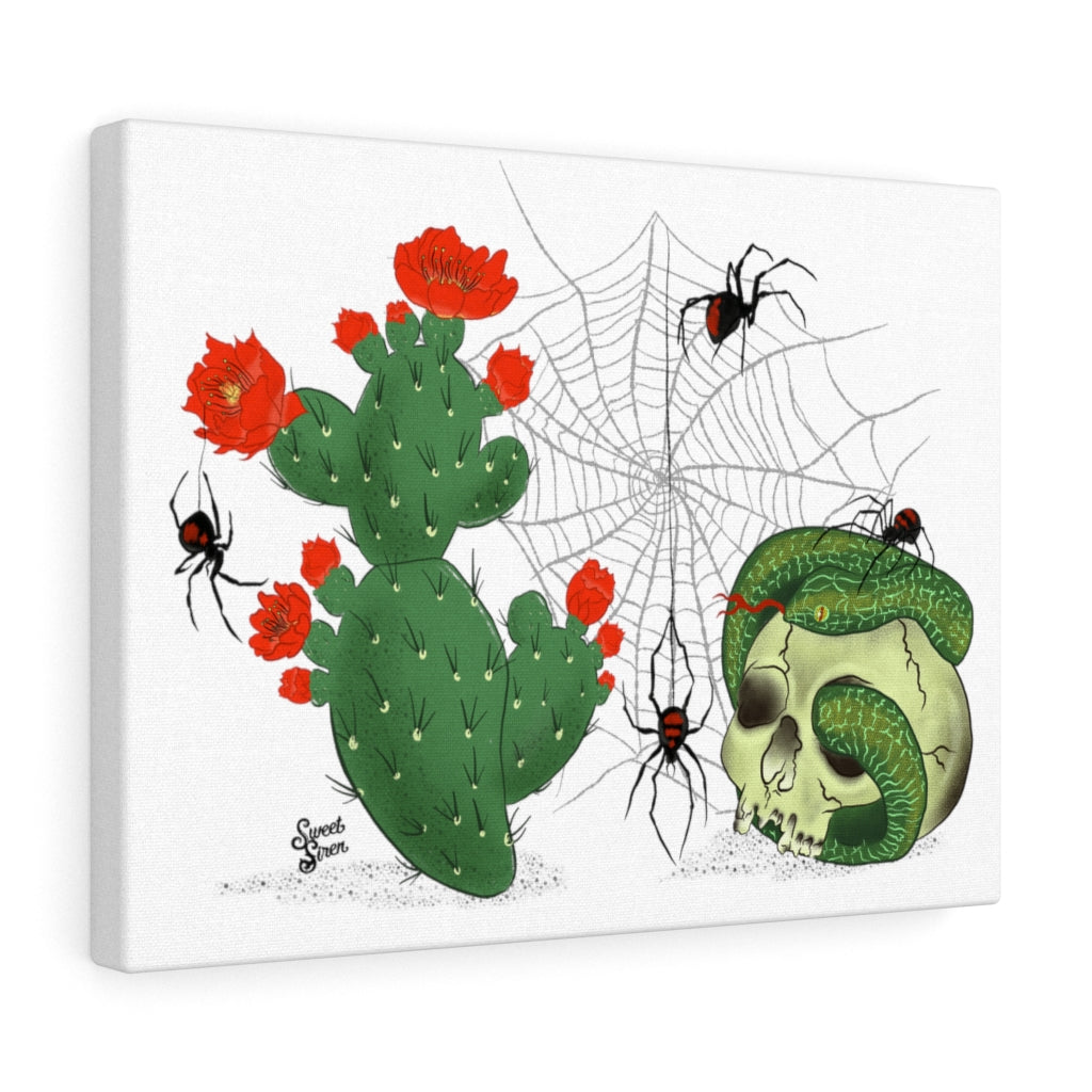 Goth Western Spiderweb  - Canvas Print
