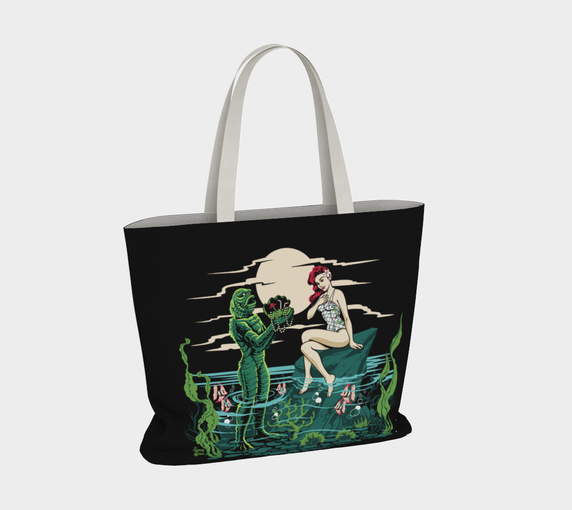 Mid Century Swamp Couple - Beach Tote