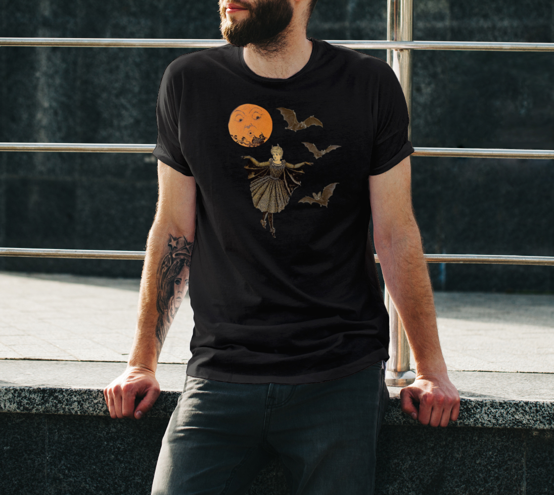 Victorian Bat Wings in the Moonlight - Unisex Tee