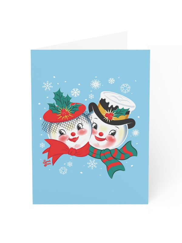 Snow Couple - Folded Greeting Cards