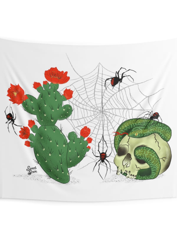 Goth Western Spiderweb - Wall Tapestry