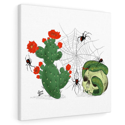 Goth Western Spiderweb  - Canvas Print