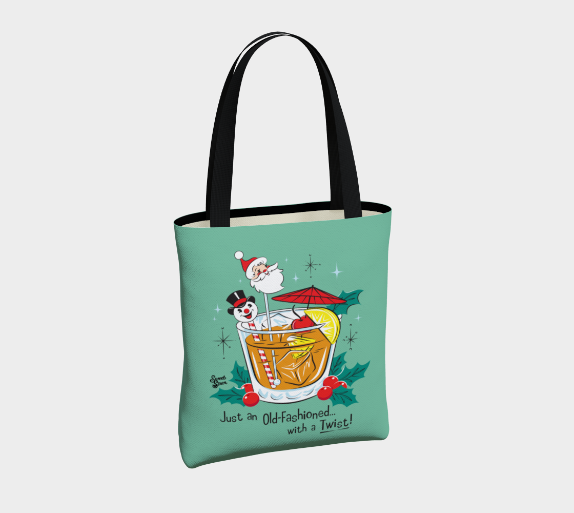 Old Fashioned with a Twist - Basic Tote - Retro Mint