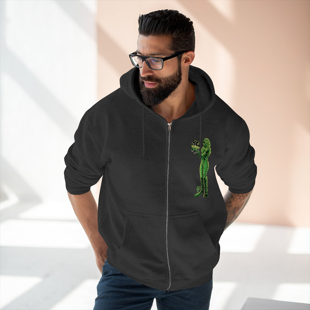 Mid Century Swamp Couple - Unisex Zip Hoodie