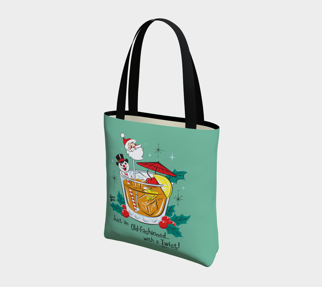 Old Fashioned with a Twist - Basic Tote - Retro Mint