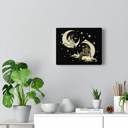 Queen of the Night - Canvas 10"x 8" - Black
