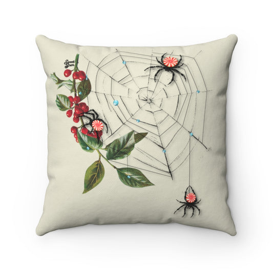 Peppermint Spider Web - FULL Pillow