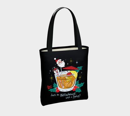 Old Fashioned with a Twist - Basic Tote - Black