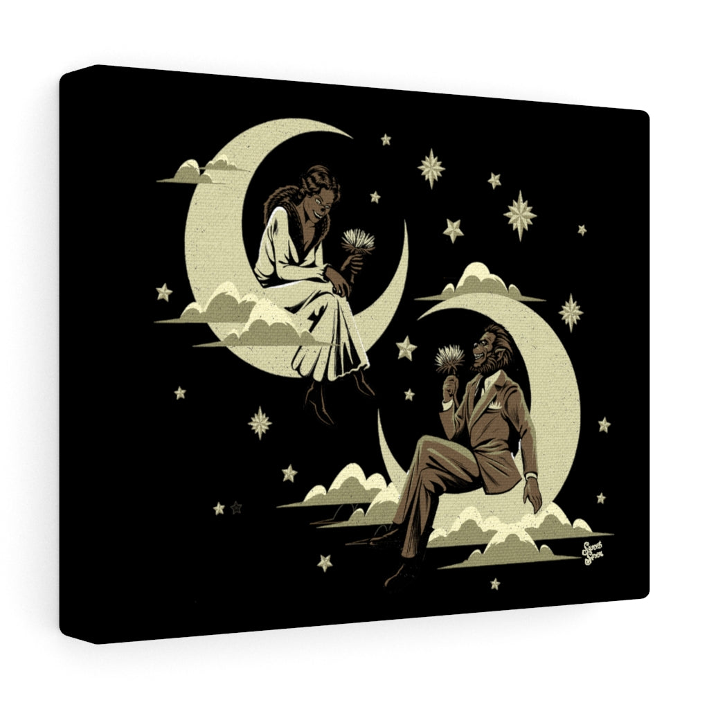 Queen of the Night - Canvas 10"x 8" - Black