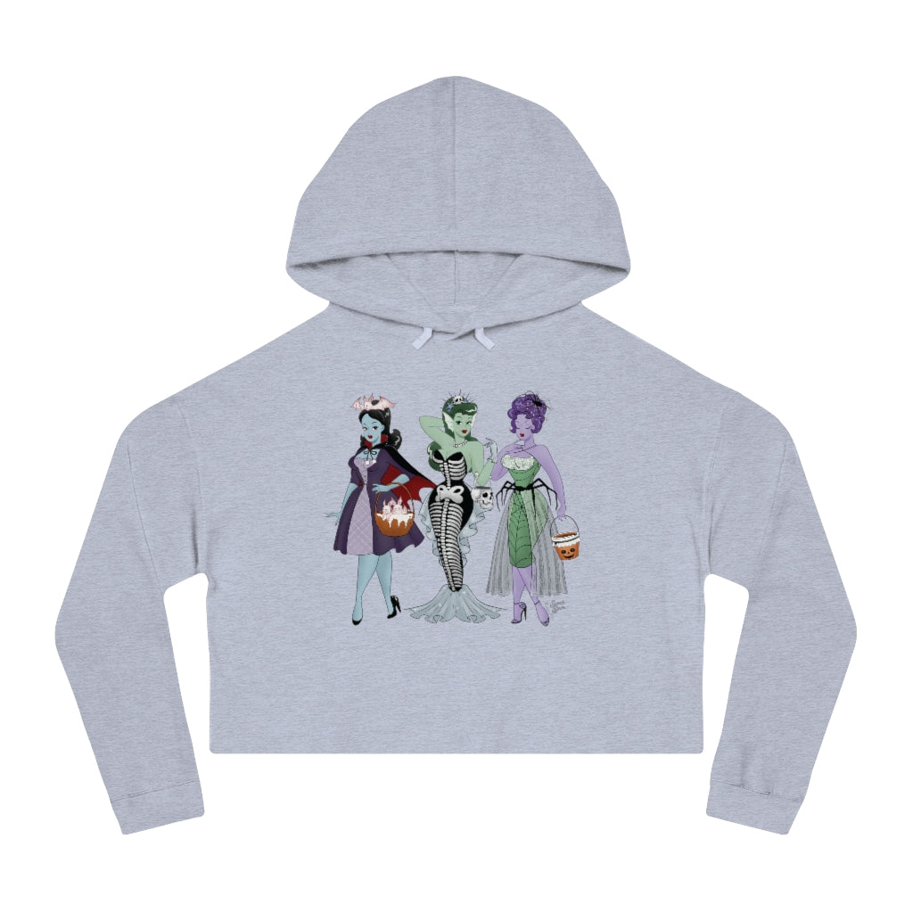 Trick or Treat Babes - Women’s Cropped Hooded Sweatshirt
