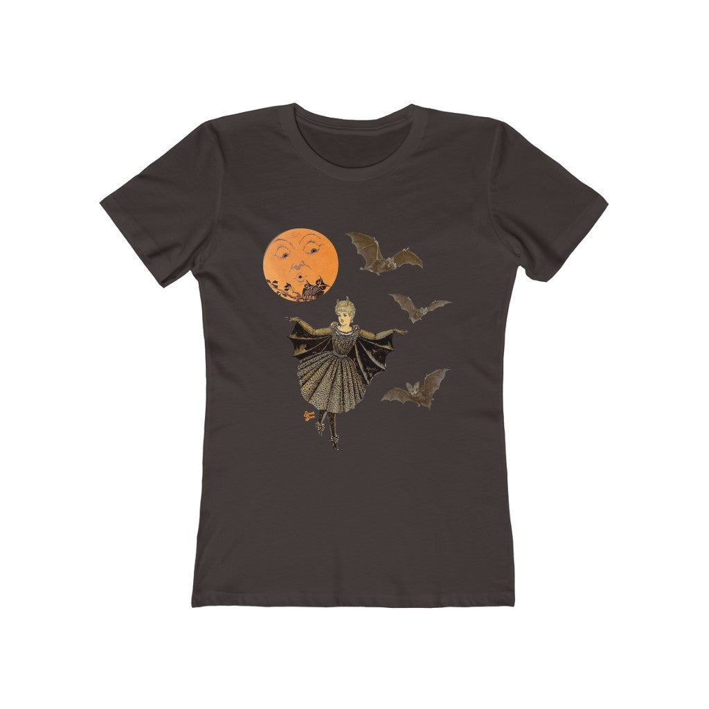 Victorian Bat Wing Lady in the Moonlight - Women's Tee