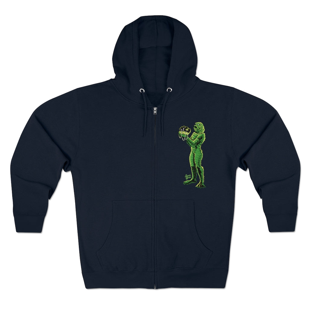 Mid Century Swamp Couple - Unisex Zip Hoodie