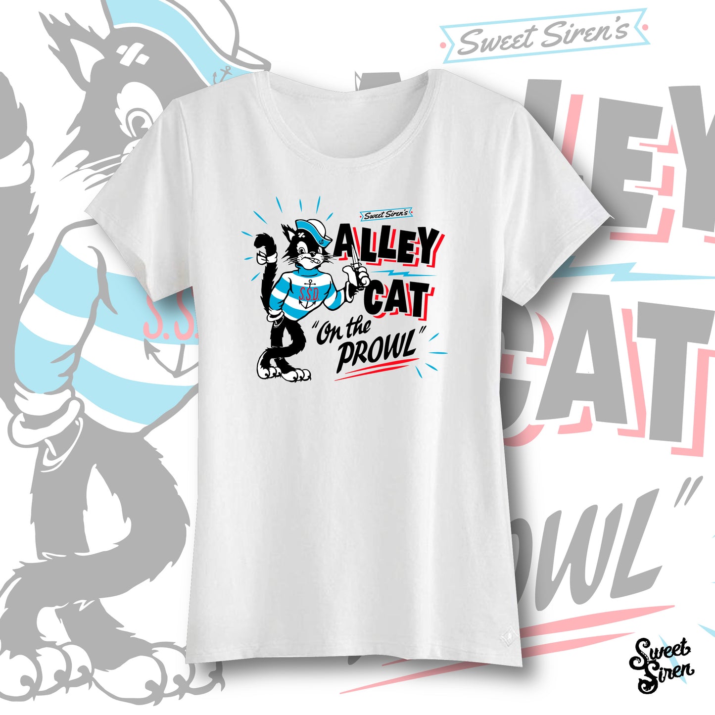 Alley Cat on the Prowl - Women's Tee