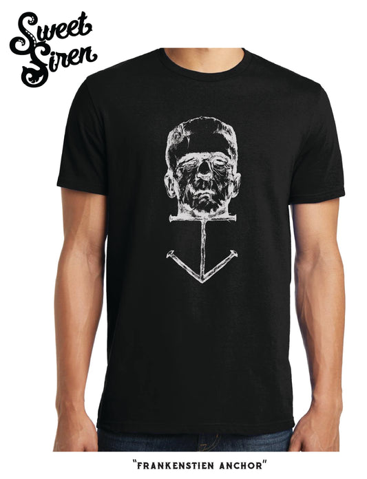 Frankenstein Monster Anchor Unisex tee- OUTLINE version-SALE !
