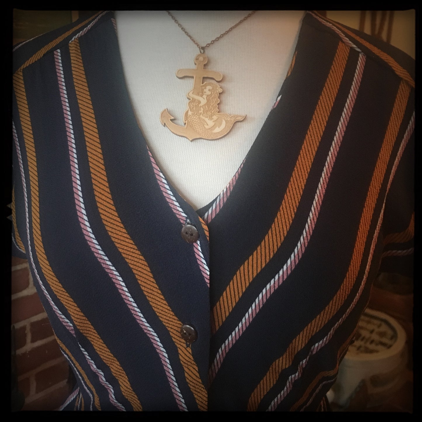 Mermaid Anchor Necklace - Large
