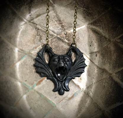 Gargoyle Vampire Bat Necklace