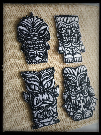 The Tiki Monsters PATCHES - set of 4