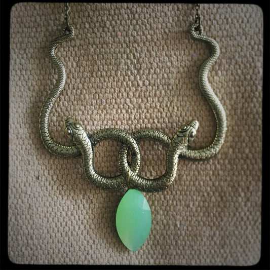 Double Snake Envy - Necklace