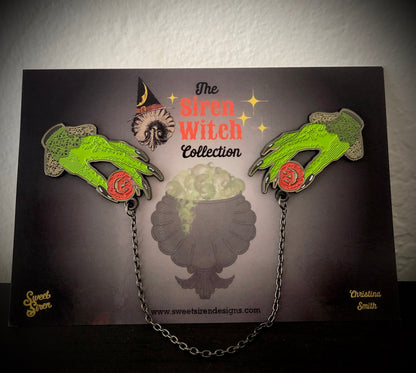 Siren Witch Hand - Enamel Pin Set