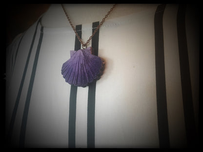 Purple Sea Shell Necklace - Small