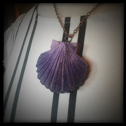 Purple Sea Shell Necklace - Large