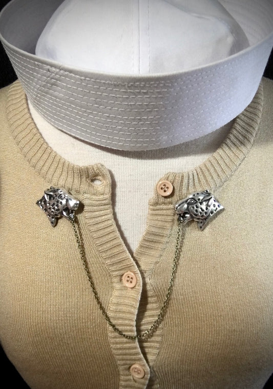 Leopard Collar Pin Set