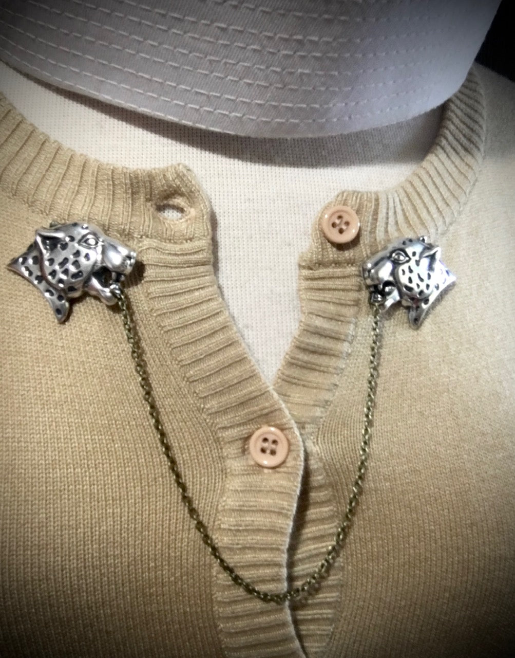 Leopard Collar Pin Set