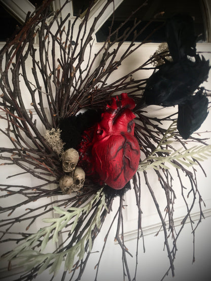 The Tell Tale BEATING Heart Wreath