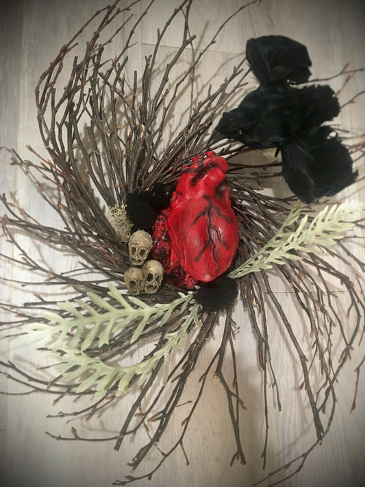 The Tell Tale BEATING Heart Wreath