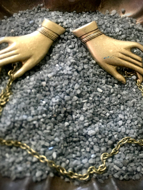 Victorian Hands Collar pin set