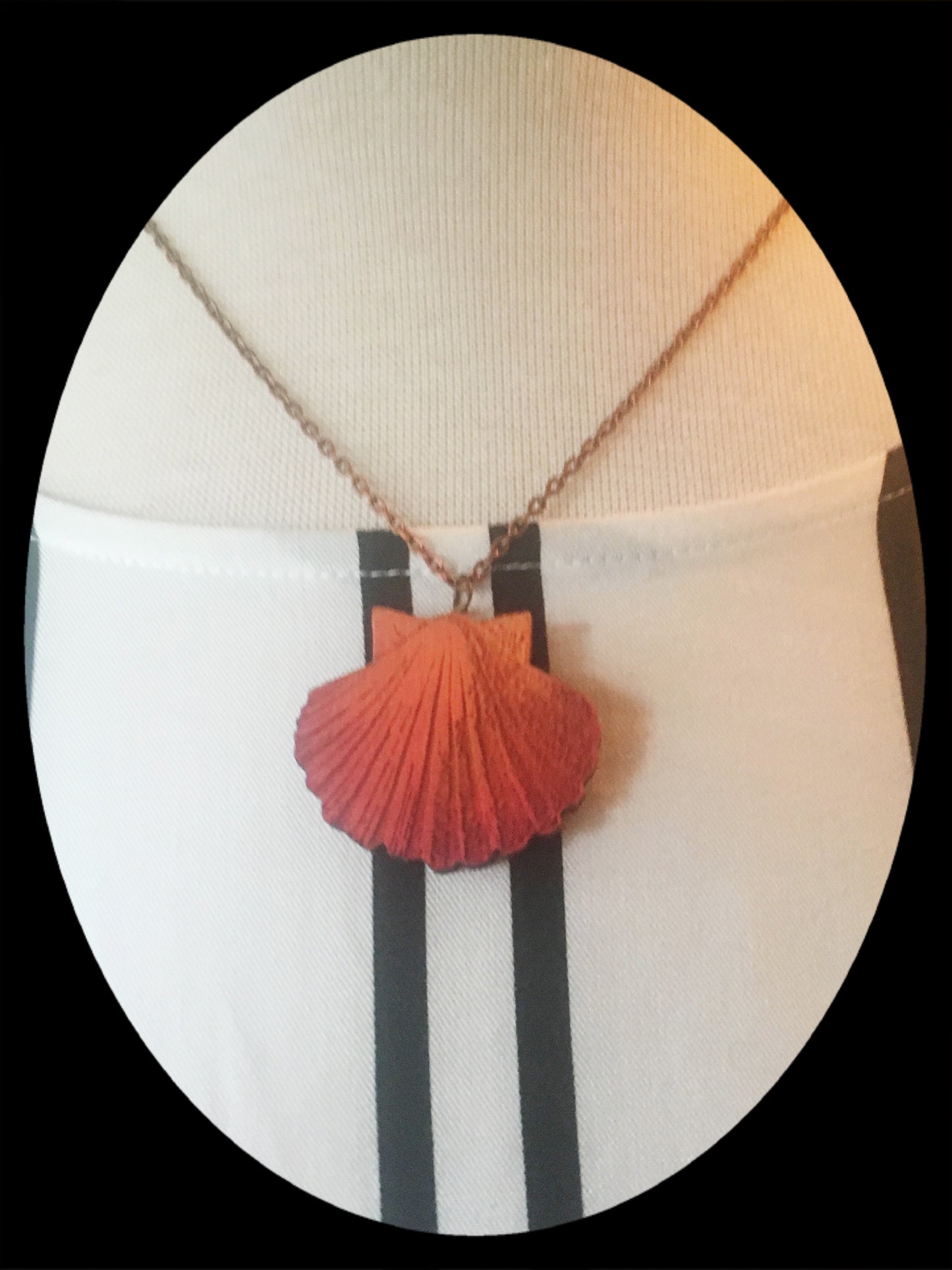 Peach Sea Shell Necklace - Small