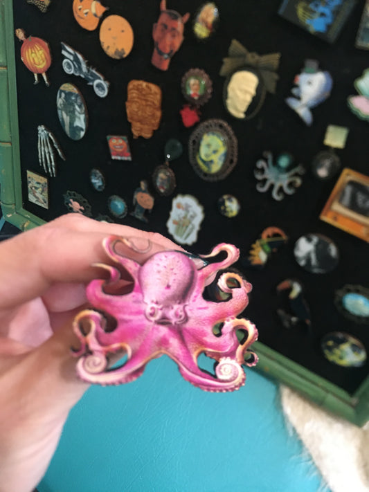 Pink Octopus Pin