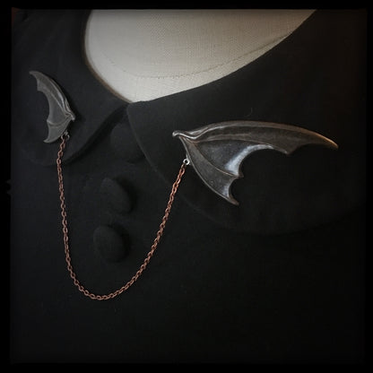 Bat Wing -Collar Pin set