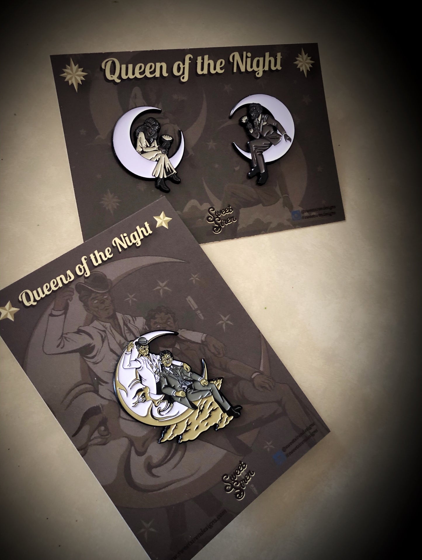 Queen of the Night - Werewolf Enamel Pin SET