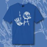 LA Skeleton Hands  - UNISEX DODGER BLUE Tee