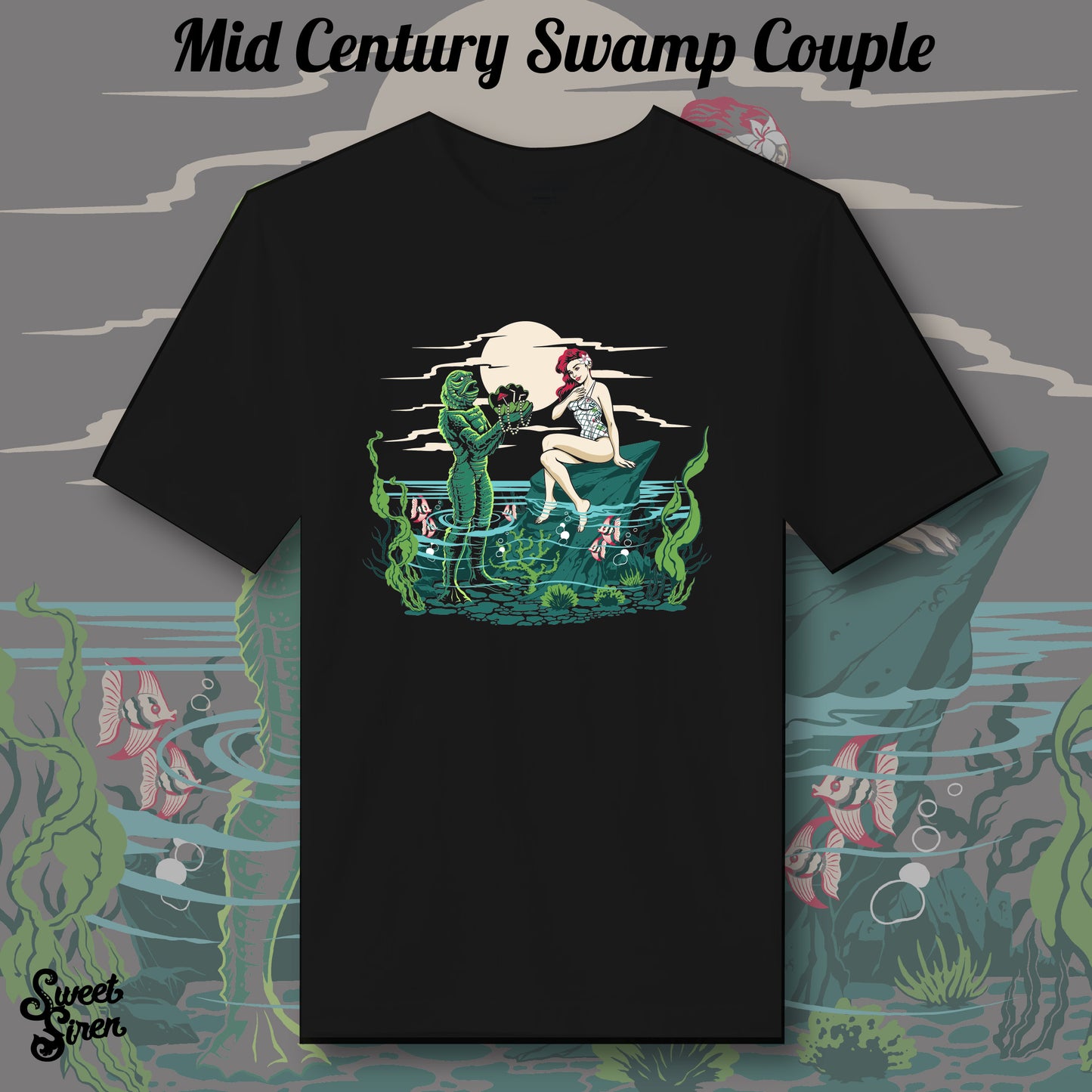 Mid century Swamp Couple - Unisex Tee