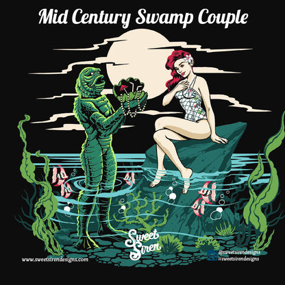Mid Century Swamp Couple - Enamel Pin Set