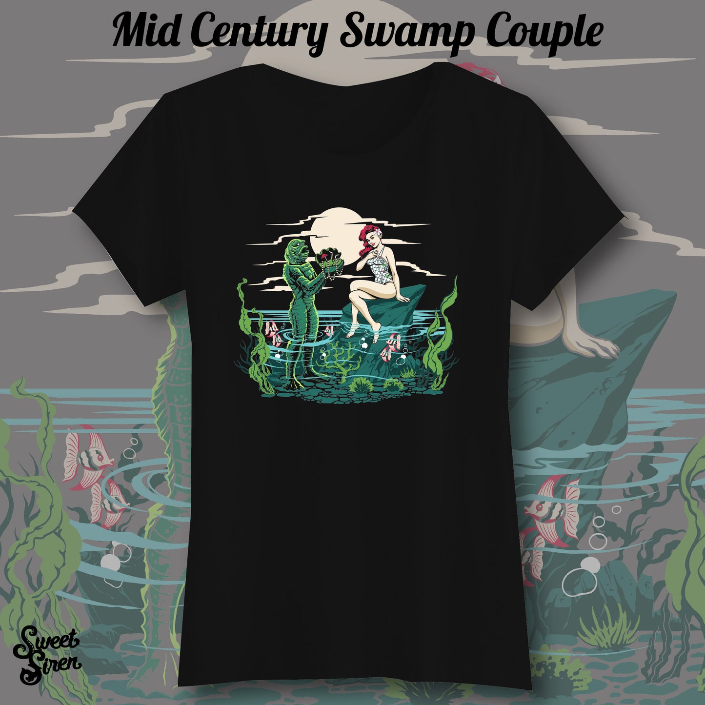 Mid Century Swamp Couple - Women's Tee