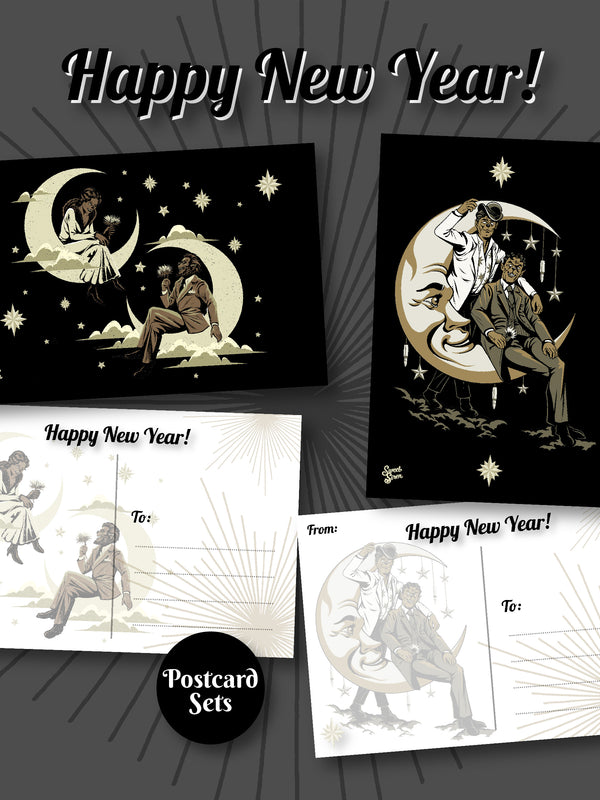 Queens of the Night - Werewolf Postcard MULTI DESIGN SET of 4