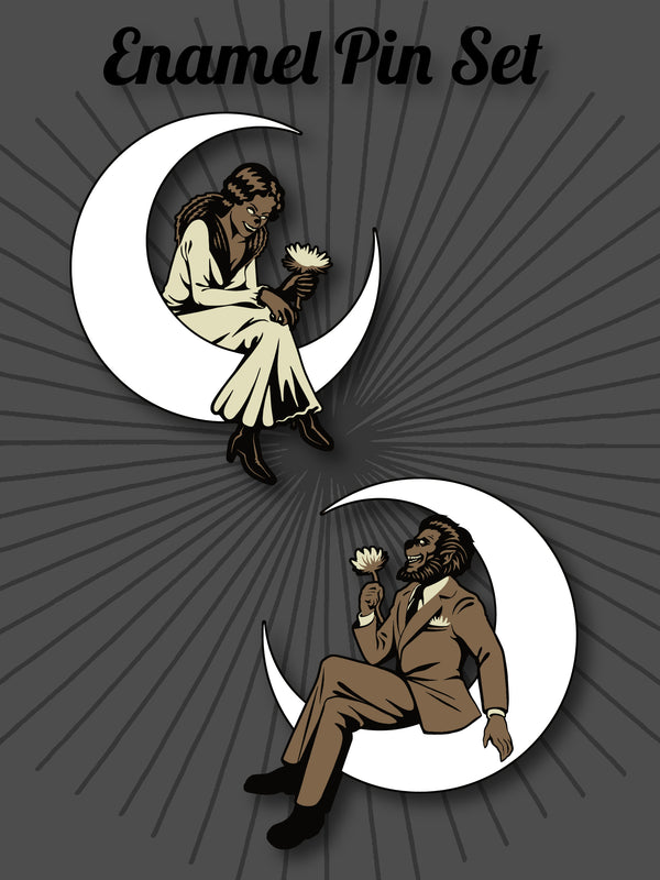 Queen of the Night - Werewolf Enamel Pin SET