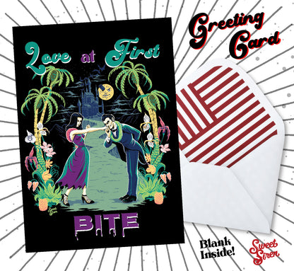 Love at First BITE - Vampires - Greeting Card
