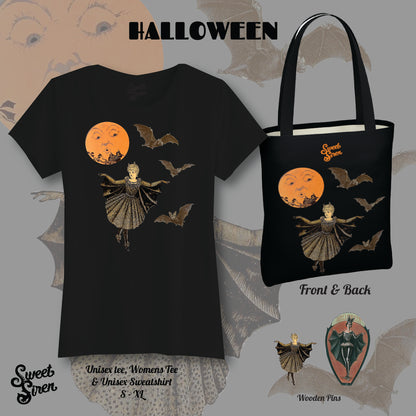 Victorian Bat Wings in the Moonlight - BASIC Tote Bag