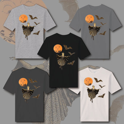 Victorian Bat Wings in the Moonlight - Unisex Tee
