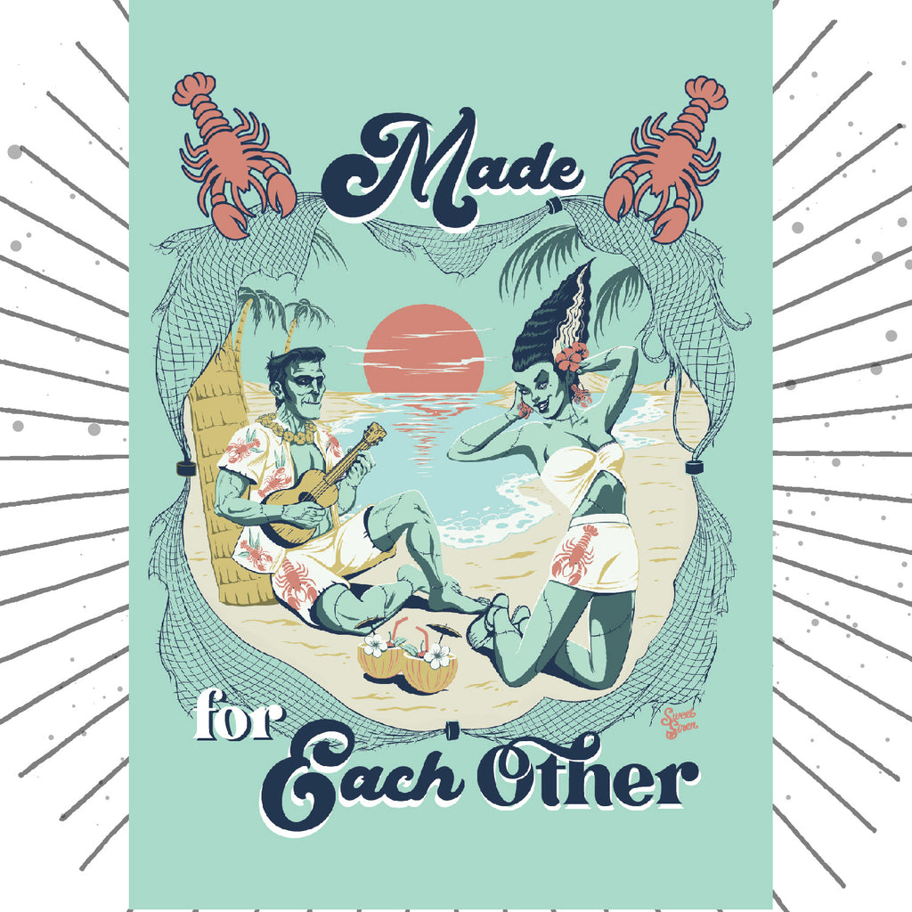 Made for Each Other - Monsters - Greeting Card