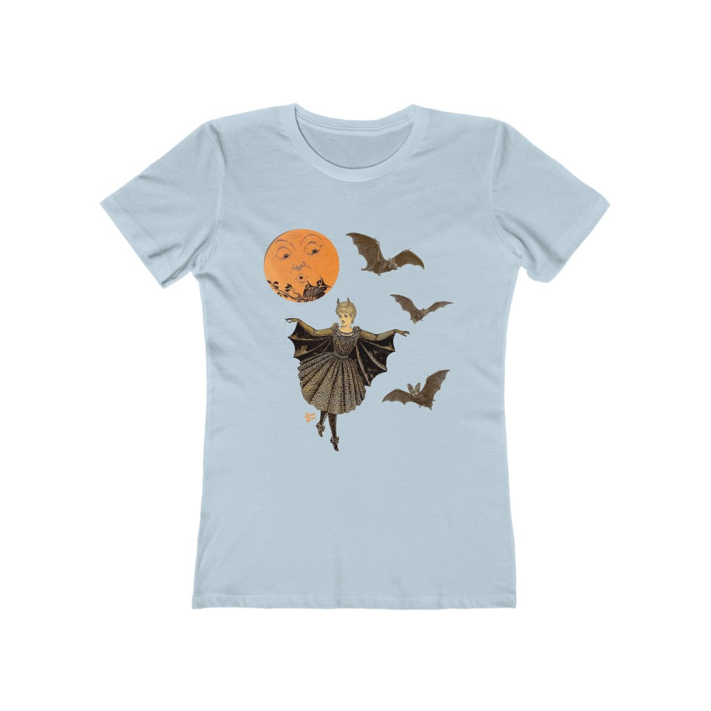 Victorian Bat Wing Lady in the Moonlight - Women's Tee