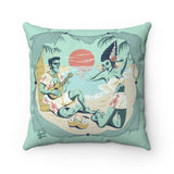 We're Alive! - FULL Pillow - Aqua & Teal