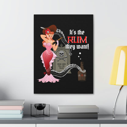 Red Headed Pirate Mermaid - Canvas Print