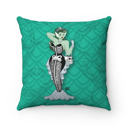 Skeleton Mermaid Babe - Pillow