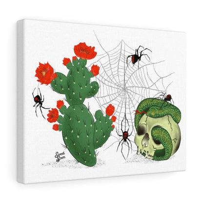 Goth Western Spiderweb  - Canvas Print