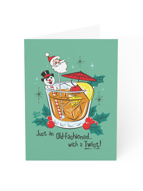 Old Fashioned with a Twist - Folded Greeting Cards